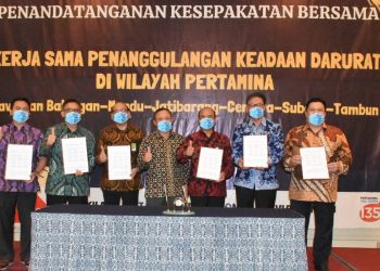 Unit Bisnis Pertamina Group Jawa Bagian barat Tandatangani MoU Tingkatkan Kesigapan PKD