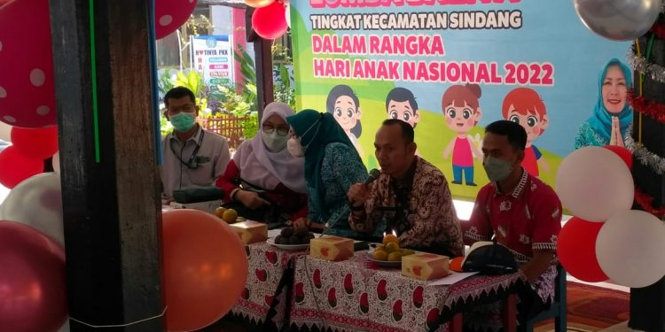 Peringati Anak Nasional Kecamatan Sindang Gelar Lomba Balita