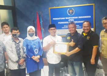 Berkunjung ke PWI, KPU Indramayu Ajak Insan Pers Sukseskan Pemilu 2024