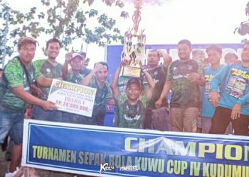 Sumber Jaya FC Boyong Tropi Kuwu Cup IV Desa Kudu Mulya – Babakan Tahun 2022