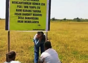 Di Duga Belum Kantongi PBG, Pemdes Dan Karang Taruna Desa Damarguna Kecam Keras Pembangunan PT Chinli 3