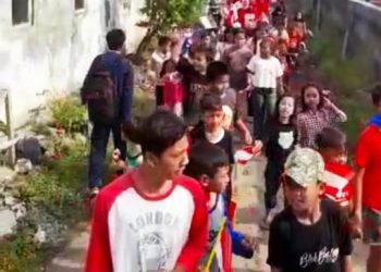 Ratusan Peserta Ikut Jalan Santai Bareng Karang Taruna Tunas Karya Desa Rambatan Wetan