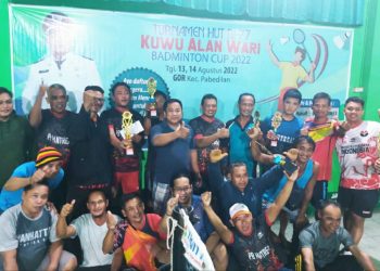 Turnamen HUT RI, Pemdes Pabedilan Wetan Gelar “Badminton Cup Kuwu Alan Wari”