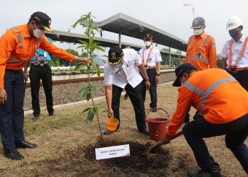BUMN Hijaukan Indonesia, KAI Daop 3 Cirebon Tanam 500 Pohon