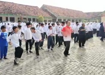 Hoarnas, Di SMP Negeri 1 Kaliwedi, Dimeriahkan Dengan Kegiatan Olahraga, Bertajuk Senam Kebugaran Jasmani