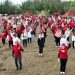 Senam Bersama Bupati Nina Agustina di Pantai Balongan Indah