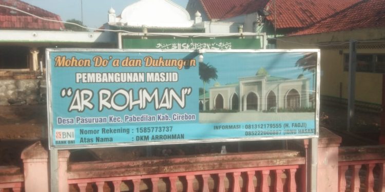 Pembangunan Masjid AR-Rahman Desa Pasuruan Serius Dikerjakan