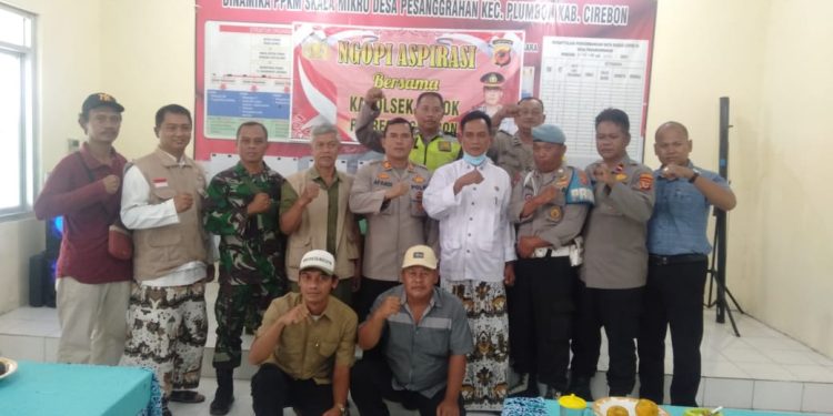 Kapolsek Depok Ngopi Aspirasi Bareng Pemdes Dan Warga Desa Pasanggrahan