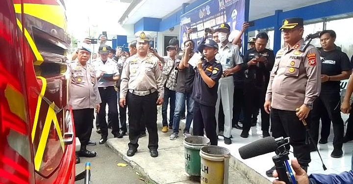 Jelang Mudik Lebaran 2023, Polres Indramayu Lakukan Ramp Check Angkutan Umum