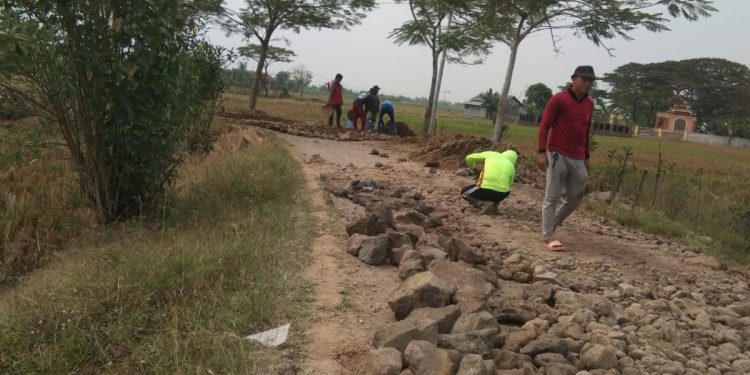 Desa Pranti Lakukan Kegiatan Peningkatan Jalan