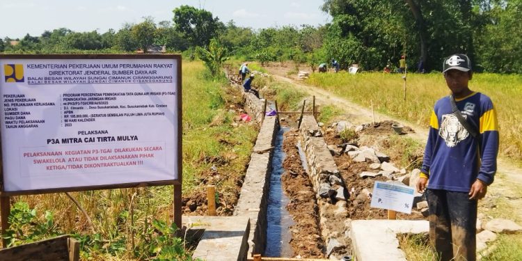 P3A Mitra Cai Tirta Mulya Desa Susukanlebak Maksimalkan Pekerjaan Peningkatan Jaringan Irigasi