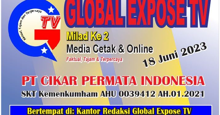 Milad Kedua Global Expose TV, Berikan Sembako Untuk Warga Desa Jatianom