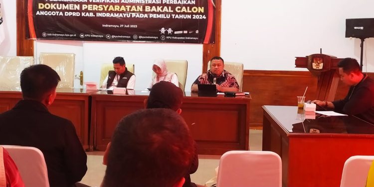 KPU Indramayu Gelar Rakor Vermin Perbaikan Dokumen Persyaratan Balon Anggota DPRD