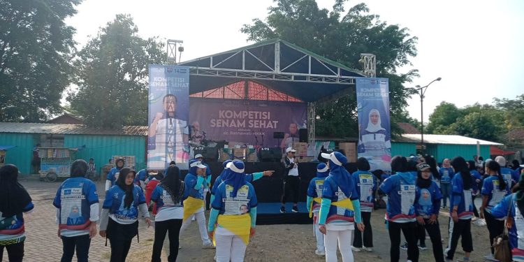 Caleg Jabar Partai Demokrat dr Ratnawati Gelar Kompetisi Senam Sehat di Palimanan.