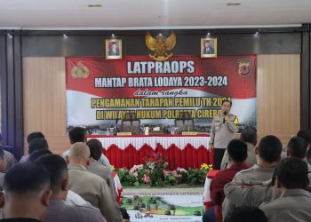 Polresta Cirebon Laksanakan Latpraops Operasi Mantap Brata Lodaya 2023 – 2024