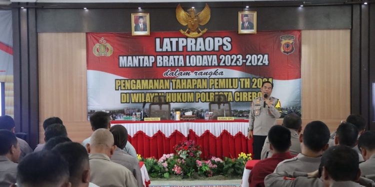 Polresta Cirebon Laksanakan Latpraops Operasi Mantap Brata Lodaya 2023 – 2024