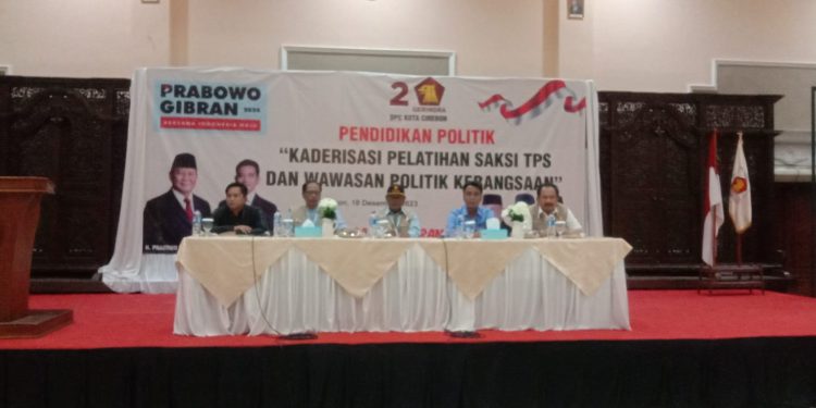 Hadapi Pemilu 2024, Gerindra Kota Cirebon Gelar Pendidikan Politik Kader dan Saksi TPS