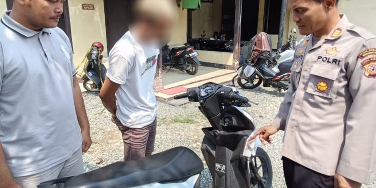 Terpantau CCTV, Maling Motor di Indramayu Diringkus Polisi