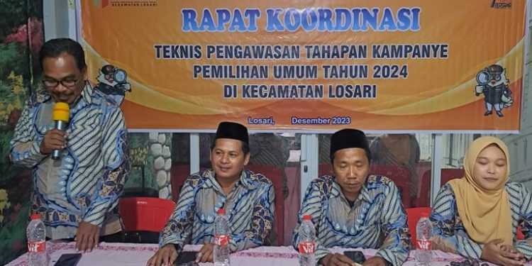 Jaga Integritas Pemilu, Panwascam Losari dan PKD Adakan Rakor Pengawasan