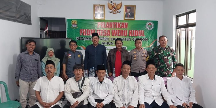 Kuwu Nurwenda, SE, Lantik, Ambil Sumpah Dan Kukuhkan FKDM Desa Weru Kidul