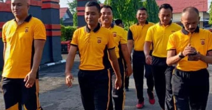 Jaga Kesehatan dan Kebugaran Tubuh, Ipda Widi Nugroho Laksanakan Olahraga