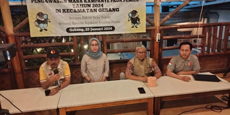 Hadapi Tahapan Kampanye Terbuka, Panwascam Gebang Gelar Rakor Pengawasan Kampanye Pemilu 2024