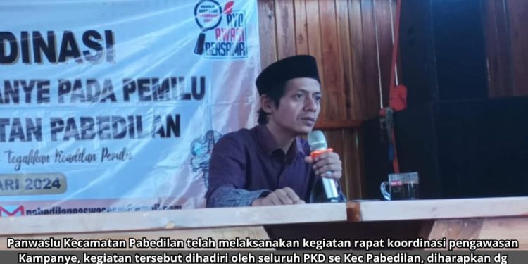 Panwascam Pabedilan Gelar Rakor Pengawas Kampanye Partisipatif