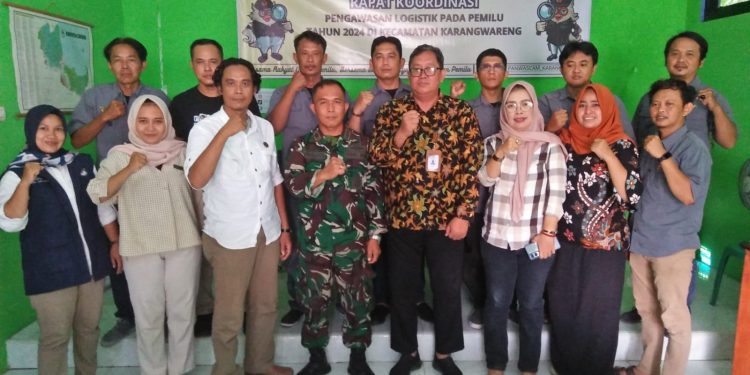 Panwascam Karangwareng gelar Rakor Pengawasan Logistik Pemilu 2024