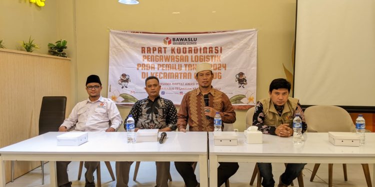 Jelang Distribusi Logistik, Panwascam Ciledug Gelar Rakor Pengawasan Logistik