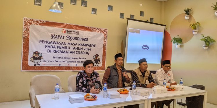 Hadapi Tahapan Kampanye Terbuka, Panwascam Ciledug Gelar Rakor Pengawasan Kampanye Pemilu 2024