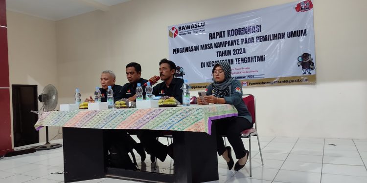 Gelar Rakor Pengawasan Kampanye, Panwascam Tengahtani Tidak Akan Lenggah