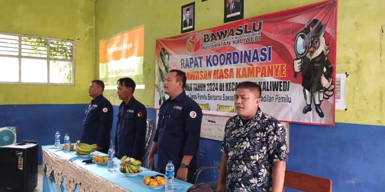 Rapat Koordinasi, Panwascam Kaliwedi Siap Awasi Masa Kampanye hingga Pemungutan Suara.