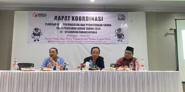Rakor Tungsur, Panwascam Suranenggala Tingkatkan Kewaspadaan