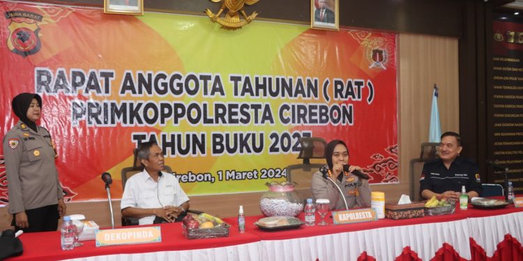 RAT Ceria! Koperasi Polresta Cirebon Tutup Tahun Buku 2023 dengan Gaya