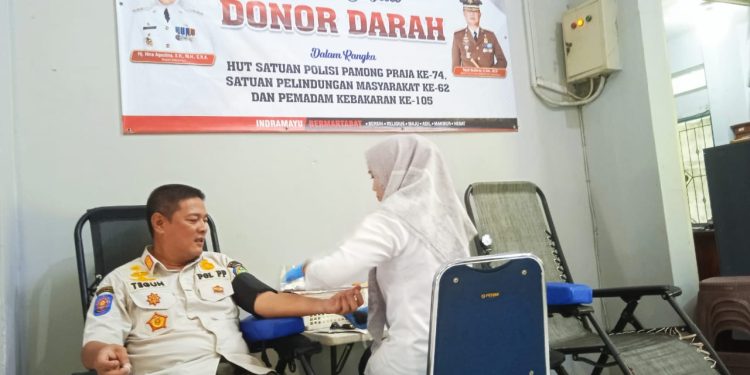 Hut Satpol PP Ke 74 Diisi Kegiatan Donor Darah