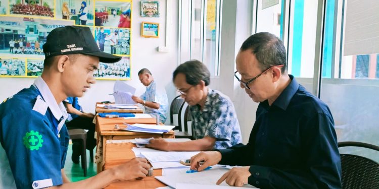 68 Siswa Kejuruan Teknik Mesin SMK Samudera Nusantara Asjap Ikuti UKK