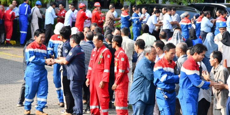 Hari Pertama Masuk Kerja, Pertamina RU VI Balongan Halalbihalal 