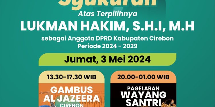 Lukman Hakim SH.I MH Gelar Syukuran Atas Terpilihnya Sebagai Anggota DPRD Kabupaten Cirebon Tahun 2024-2029