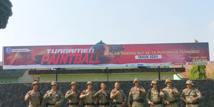 Jajaran Batalyon C Pelopor Berpartisipasi dalam Turnamen Paintball Hut Pusdikhub ke-74