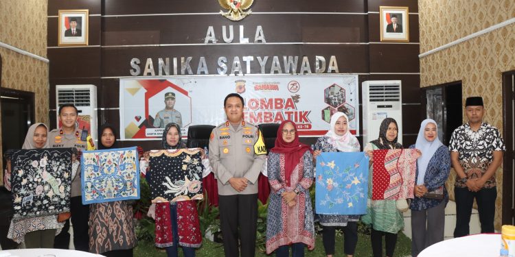 Lomba Membatik Meriahkan Peringatan Hari Bhayangkara ke-78 di Polres Cirebon Kota
