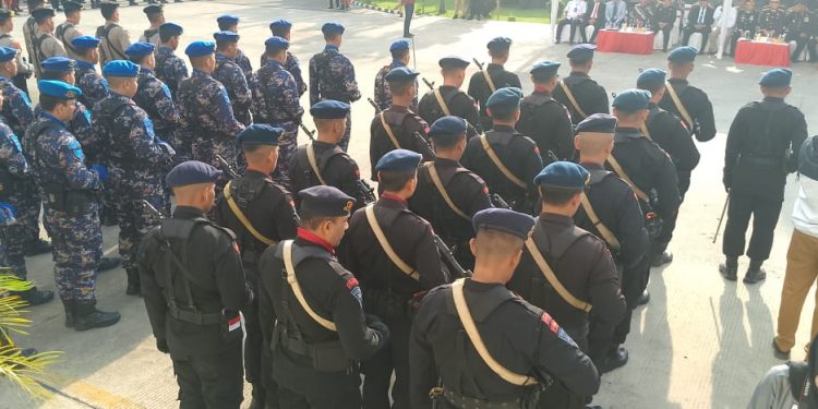 Batalyon C Pelopor Satbrimob Polda Jabar Ikuti Upacara HUT Bhayangkara ke-78 di Balaikota Cirebon 