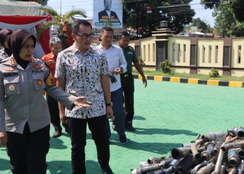 1.350 Knalpot Bising Dimusnahkan, Pj Bupati Apresiasi Langkah Polresta