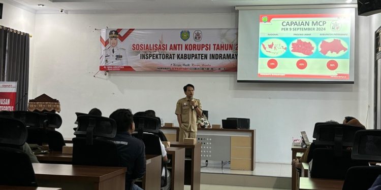 Inspektorat dan Satgas Saber Pungli Kabupaten Indramayu Berikan Pemahaman Anti Korupsi
