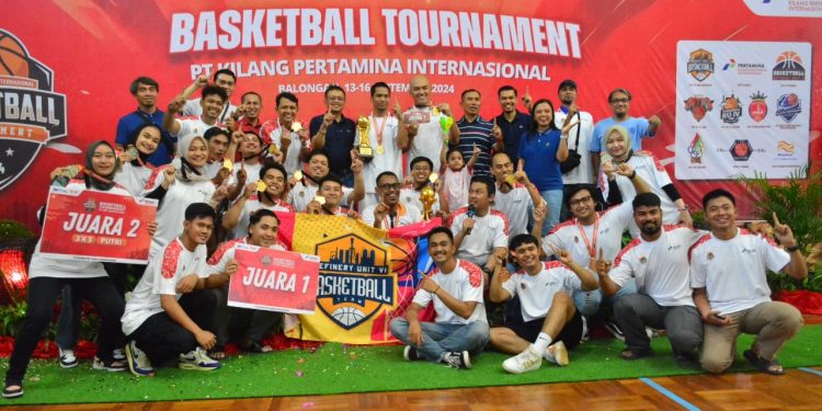 Tim Basket Kilang Balongan Juara 1 Turnamen Bola Basket se- Indonesian