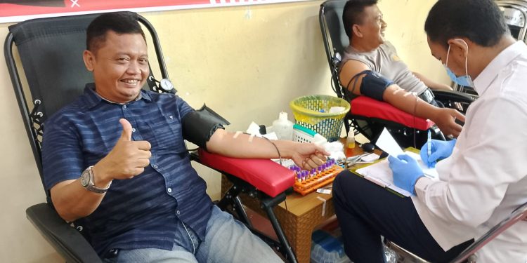 Sambut HUT ke- 73 Humas Polri 2024, Polres Indramayu Gelar Donor Darah