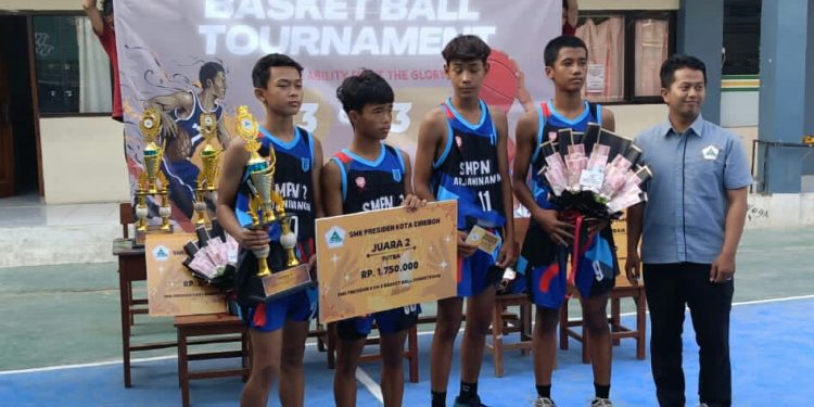Team Basket Putra SMP Negeri 2 Arjawinangun Raih Juara II Diajang 3 On 3 Basketball Competition Jilid III