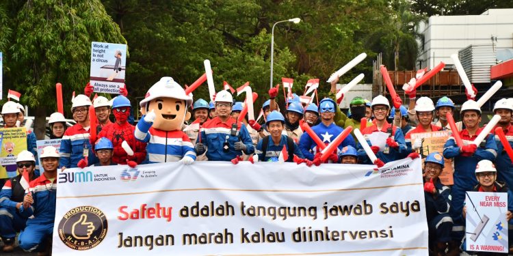 Pekerja Kilang Balongan Kampanyekan Keselamatan Kerja
