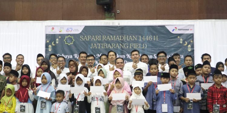 Pertamina EP Area Jawa Bagian Barat Berbagi dengan Anak Yatim dan Duafa