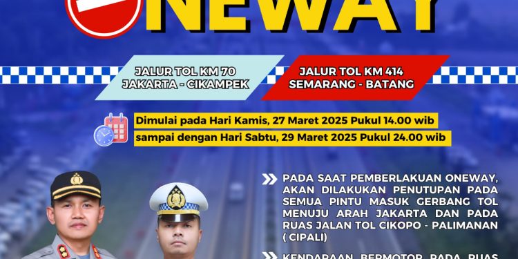 Berikan Rasa Aman Bagi Pemudik, Mulai Kamis Polisi Bakal Terapkan Sistem One Way