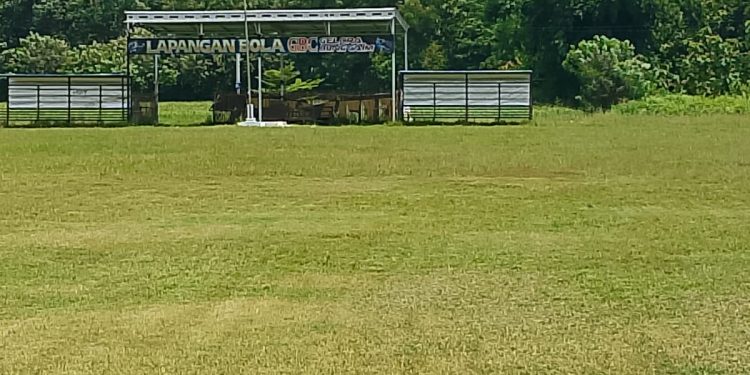 Lapangan Sepakbola Gelora Bung Caim Terus Dipercantik